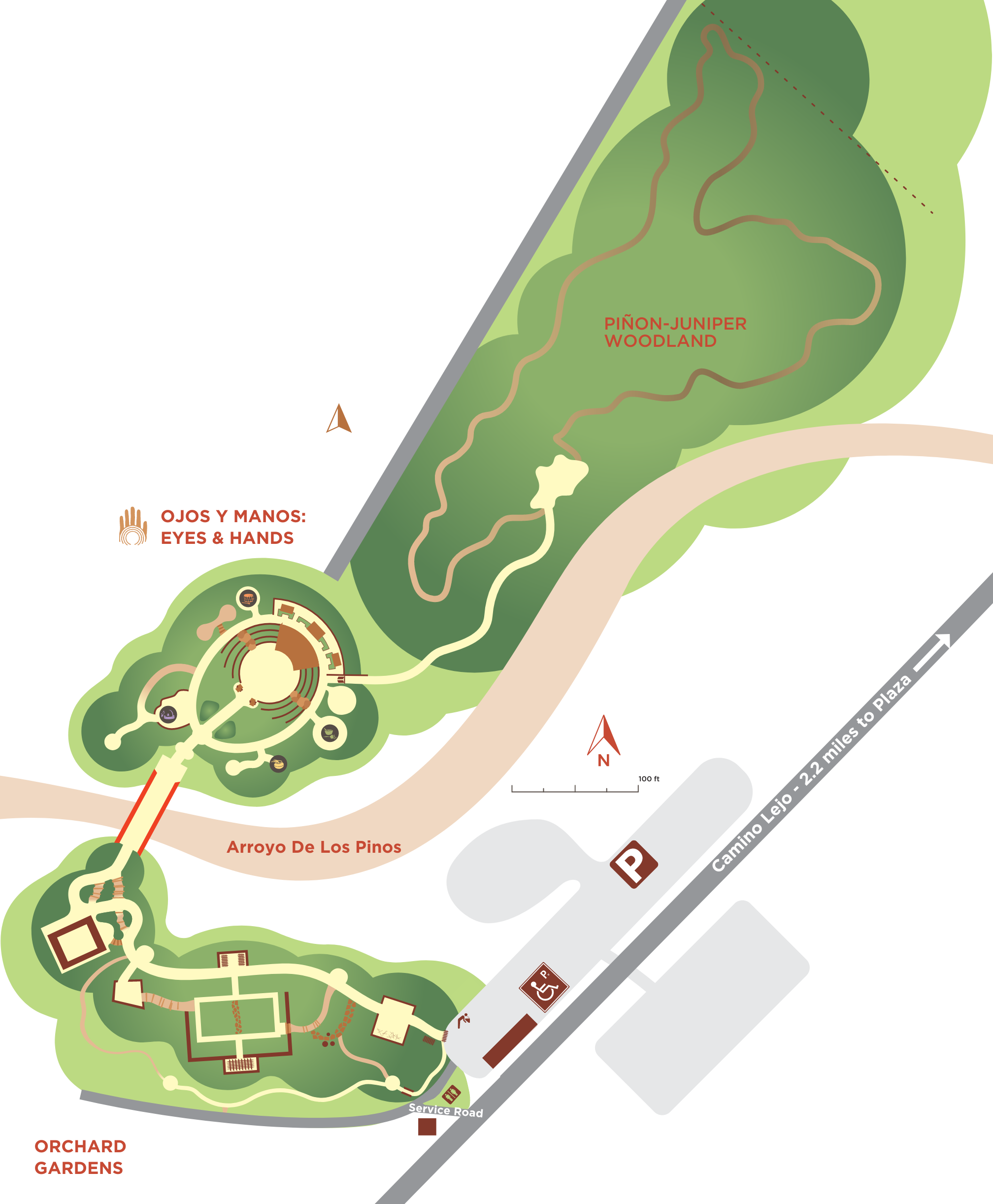 Santa Fe Botanical Garden map